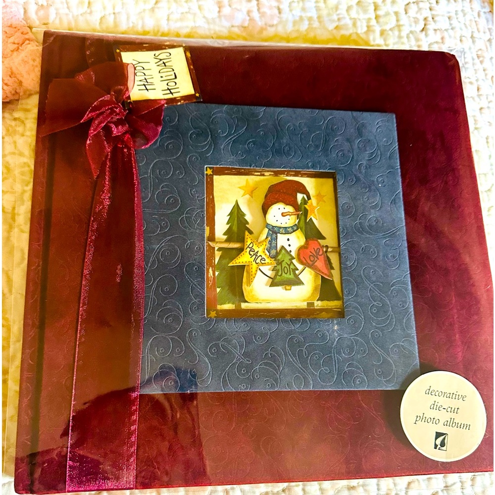 Christmas Scrapbook Festive Shadowbox Cover With Thoughts Quotes Inside 🎄